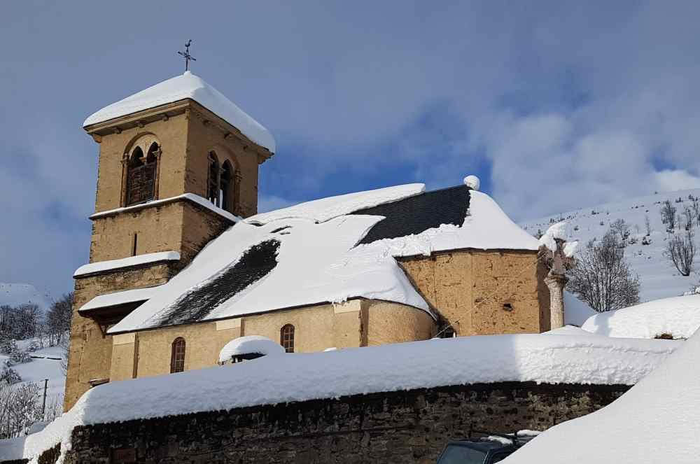 Eglise de Jurvielle enneigée